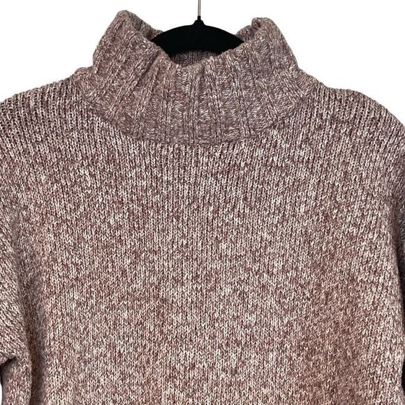Eddie Bauer Sweater Womens Medium Heather Rose Pink Turtle Neck Long Sleeve EUC - Picture 11 of 14
